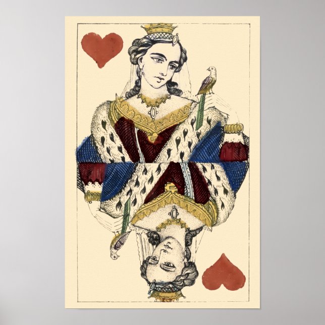 Poster Rainha de Copas da Era Vitoriana Antiga (Frente)