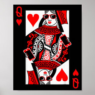 Poster Rainha de Copas - Fantasia Vintage do Dia dos Namo