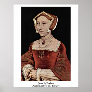 Pôster Rainha de Inglaterra por Hans Holbein o mais novo