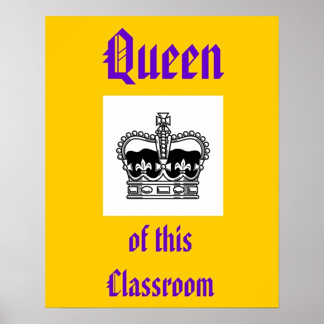 Poster rainha desta sala de aula (Frente)