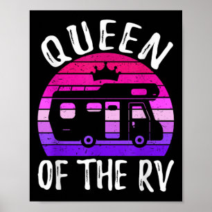 Poster Rainha Do Acampamento De Rv Férias De Camper Viage