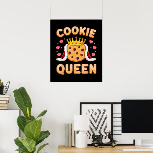 Poster Rainha do Biscoito Fofa Amante de Assar Divertida