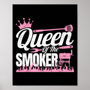 Poster Rainha Do Churrasco De Fumante Mulheres Peito De B