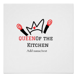 Pôster Rainha do cozinhar do cozinheiro da cozinha