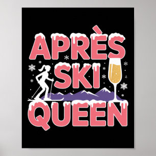 Poster Rainha do Esqui Pós-Esqui Esquiando Snowboarding E