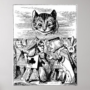Pôster Rainha do gato dos corações e do Cheshire