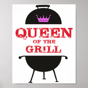 Poster Rainha Do Grill, Vermelho Rosa