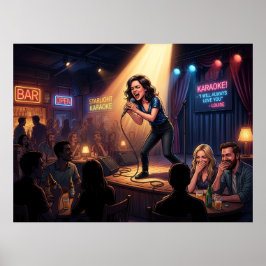 Poster Rainha do Karaokê: Cartaz Humorístico