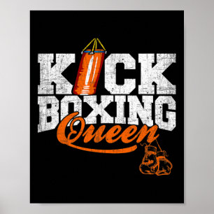 Poster Rainha do Kickboxing Treino de Kickboxer Gráfico