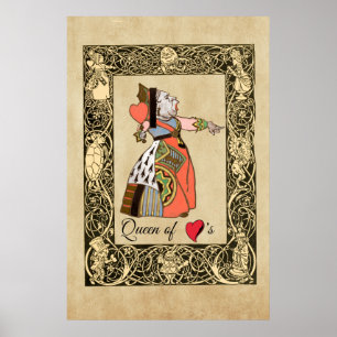 Poster Rainha dos Corações, Aventuras de Alice no País da