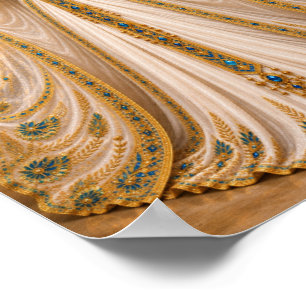 Poster Rainha Egípcia em Vestido Real Dourado Antigo Egit