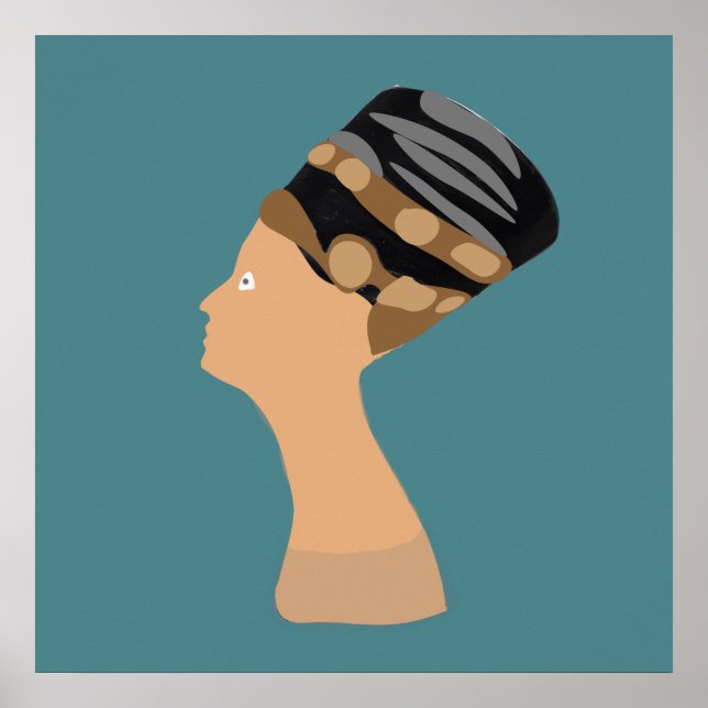 Poster Rainha egípcia Nefertiti (Frente)