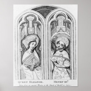 Pôster Rainha Eleanor e Henry III, tomados antigo
