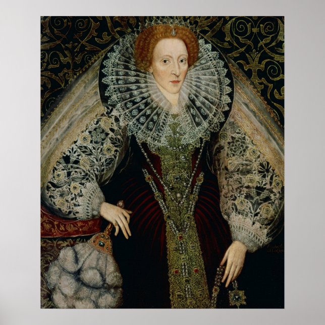 Poster Rainha Elizabeth I, c.1585-90 (Frente)