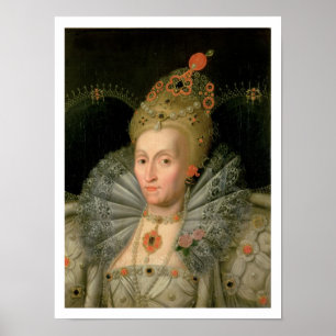 Poster Rainha Elizabeth I (retrato de comprimento de bust