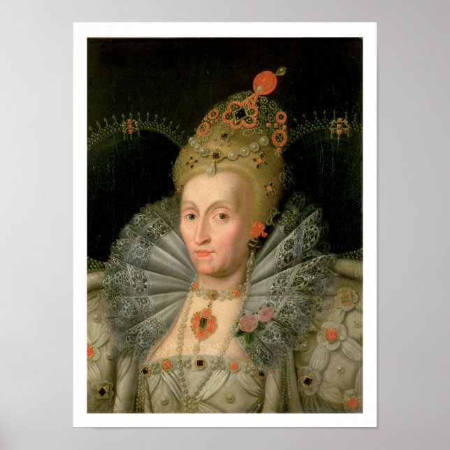 Poster Rainha Elizabeth I (retrato de comprimento de bust (Frente)