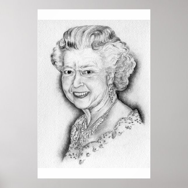 Poster Rainha Elizabeth II (Frente)