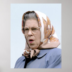 Pôster Rainha Elizabeth II Windsor 1990