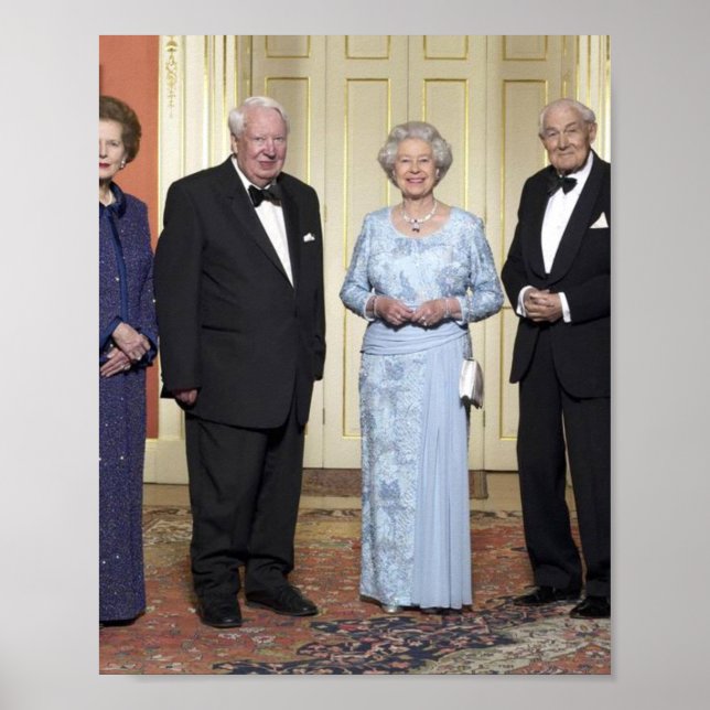 Poster Rainha Elizabeth ll, Tony Blair, Margaret Thatcher (Frente)