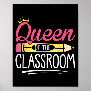 Poster Rainha Engraçada Do Professor Da Escola Clroom