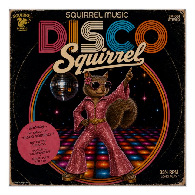Pôster Rainha Esquilo Disco (Frente)