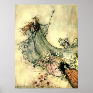 Poster Rainha feericamente de Arthur Rackham