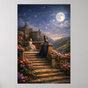 Poster Rainha Guinevere Olhando Para As Estrelas