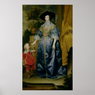Pôster Rainha Henrietta Maria e seu anão