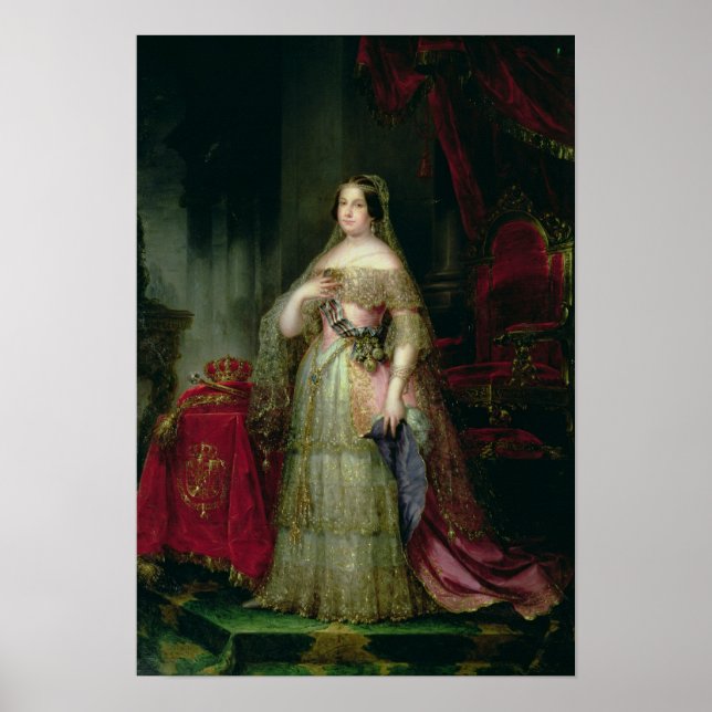 Poster Rainha Isabella II da Espanha (Frente)