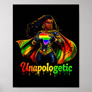 Poster Rainha melanina garotas mulher negra orgulho forte