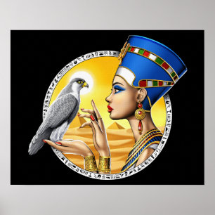 Poster Rainha Nefertiti egípcia