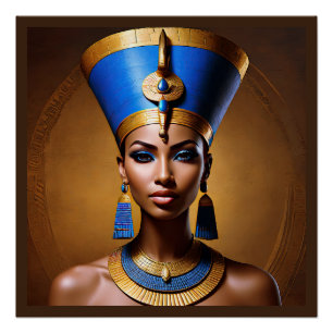Pôster "Rainha Nefertiti" Linda Rainha Africana