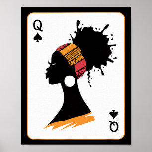 Poster Rainha Negra Afro Droga Orgulhosa Melanina African