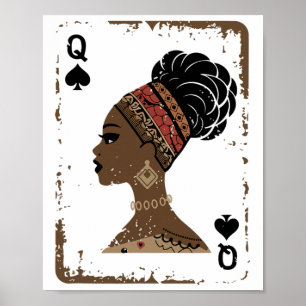 Poster Rainha Negra Afro Droga Orgulhosa Melanina America