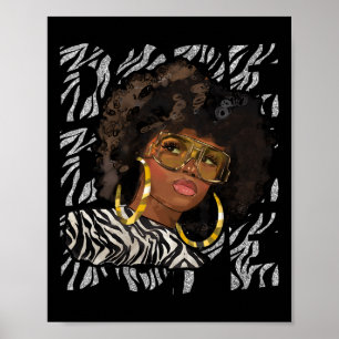 Poster Rainha Negra Magia Afro Cabelo Amor Afro-Americano