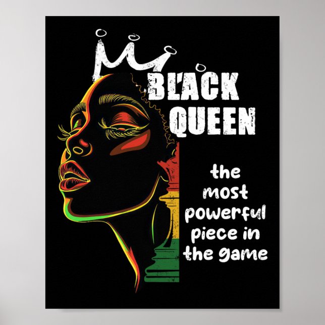Poster Rainha Negra Mais Poderosa História Negra do Xadre (Frente)