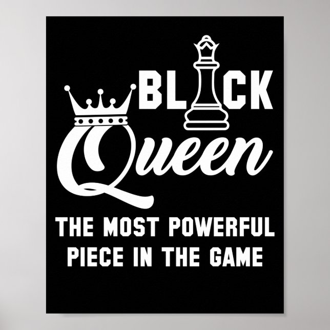 Poster Rainha Negra Mais Poderosa Peça No Jogo (Frente)