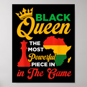 Poster Rainha Negra Peça Poderosa No Jogo Junet