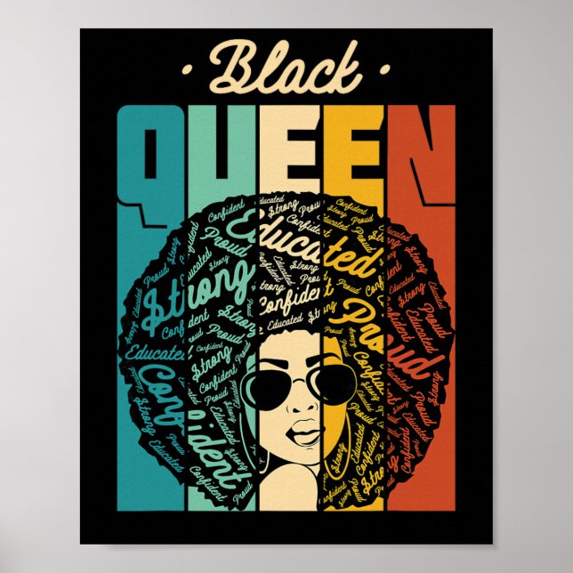 Poster Rainha Negra - Presente do Mês da História Negra e (Frente)