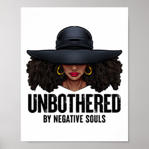 Poster Rainha Negra Sy Despreocupada Senhoras Afro-Americ
