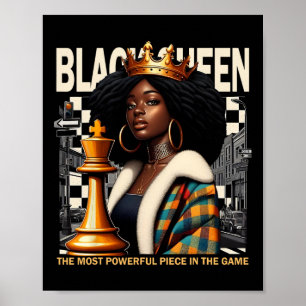 Poster Rainha Negra Xadrez Empoderamento Cultura Negra Cu