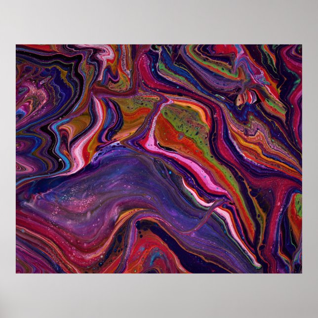 Poster Rainha para um Dia 3 Abstrato Psicodélico (Frente)