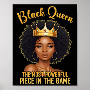 Poster Rainha Preta A Peça Mais Poderosa No Jogo Eu