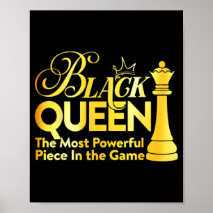 Poster Rainha Preta A Peça Mais Poderosa No Jogo Gi