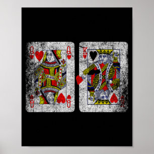 Poster Rainha Rei De Copas Cartas De Baralho Dia Dos Namo