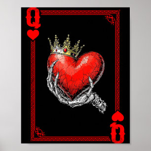 Poster Rainha Rei De Copas Casal De Cartas De Baralho Cor