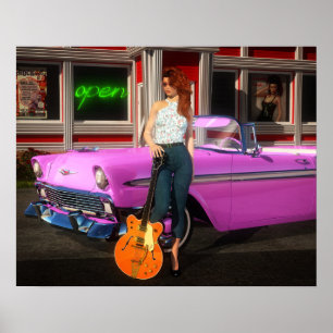 Poster Rainha Rockabilly de 56'