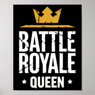 Poster Rainha Ttle Royale Citação Divertida de Jogos para