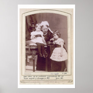 Poster Rainha Victoria (1819-1901) com seus netos,