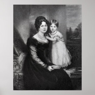 Poster Rainha Victoria como uma criança com sua mãe